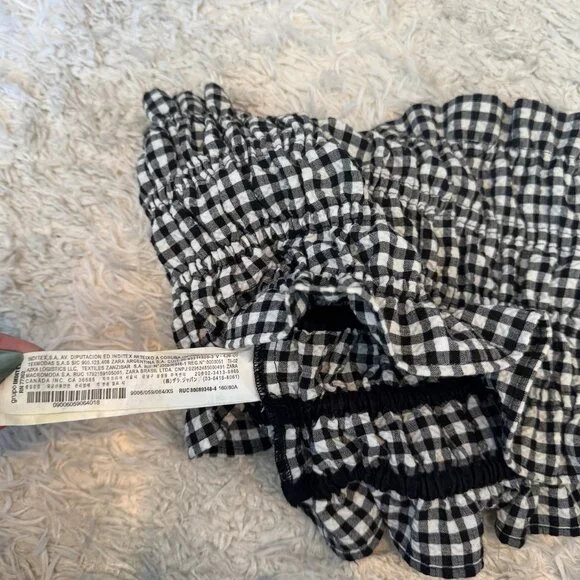 Zara Gingham Tube Top - Picture 4 of 5